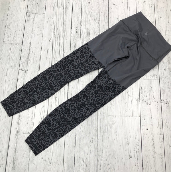 lululemon grey patterned leggings - Hers S/6