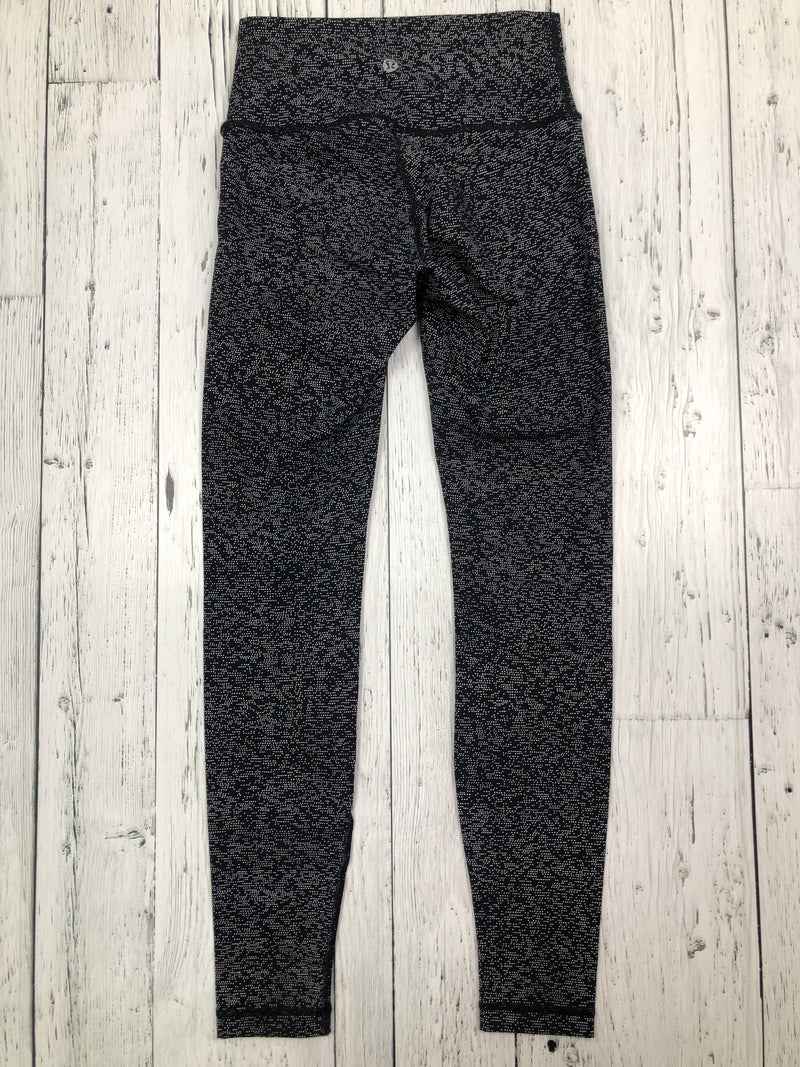 lululemon black white patterned leggings - Hers S/4