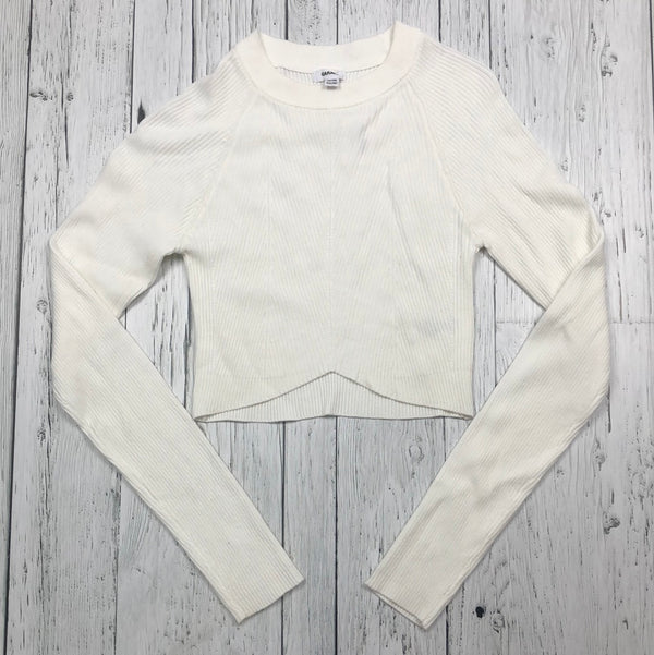 Garage white cropped long sleeve - Hers XS
