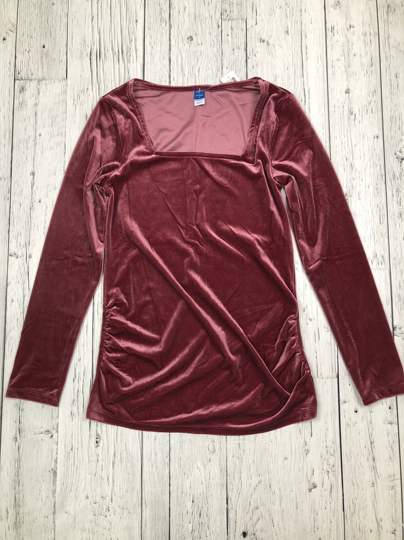 Old navy maternity burgundy velveteen shirt - Ladies M