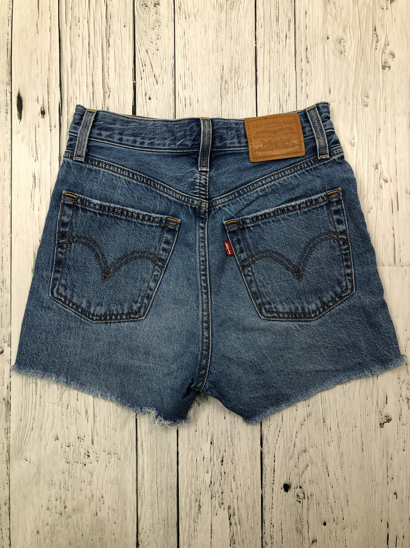 Levi’s ribcage blue denim shorts - Hers XS/25
