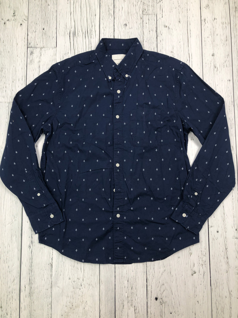 American Eagle navy patterned shirt - His M