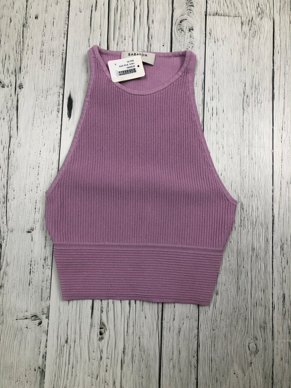 Babaton Aritzia purple crop tank top - Hers XXS