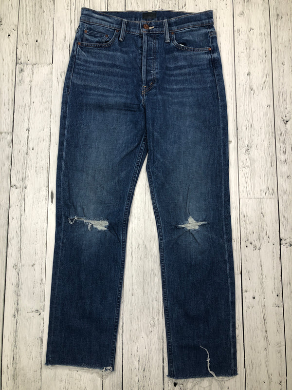 Mother tomcat ankle fray distressed blue jeans - Hers S/28