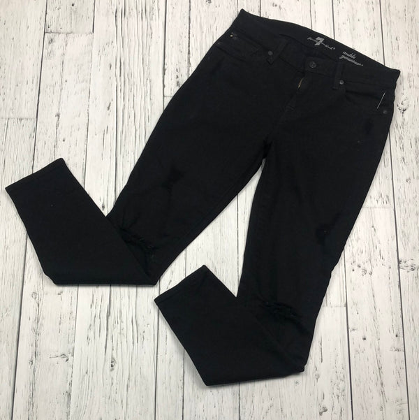 For all 7 mankind black distressed black jeans - Hers XS/26