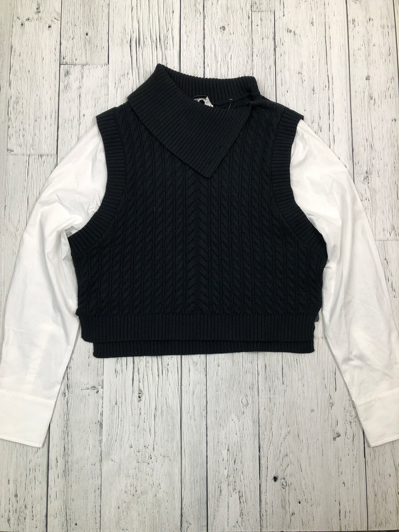 Simkhai black white vest dress shirt - Hers L