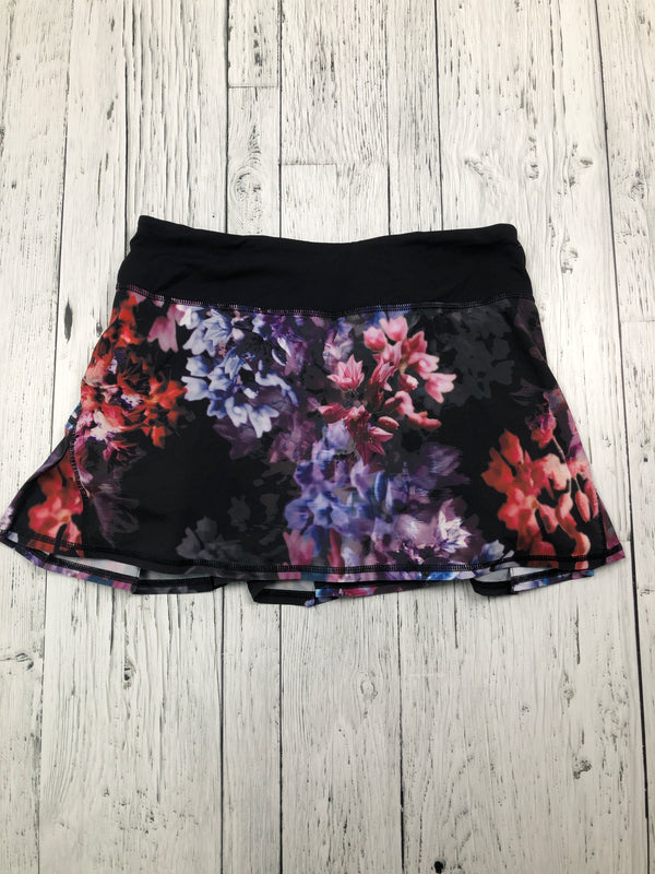 lululemon black purple floral skirt - Hers S/4