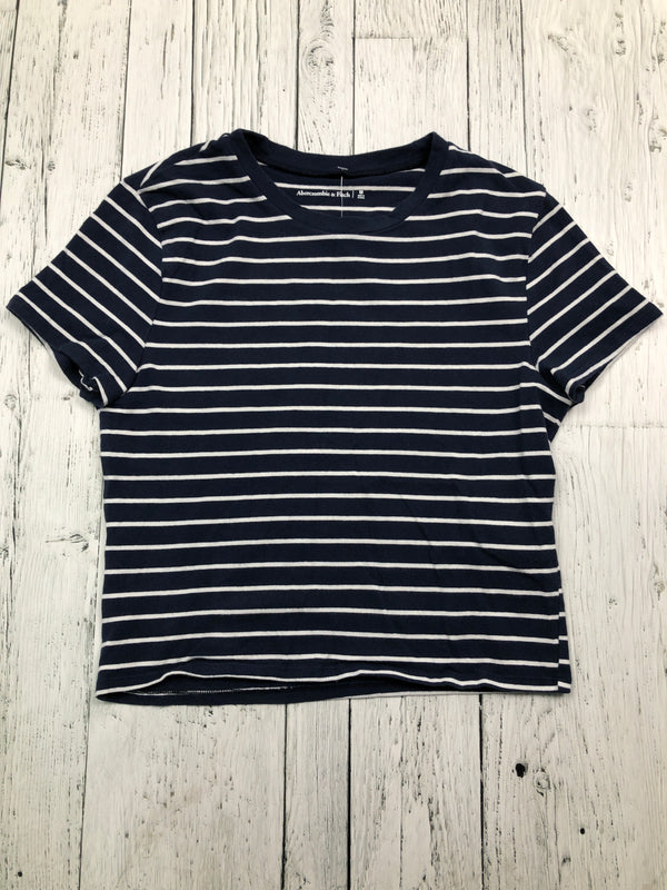 Abercrombie&Fitch navy white striped t-shirt - Hers M