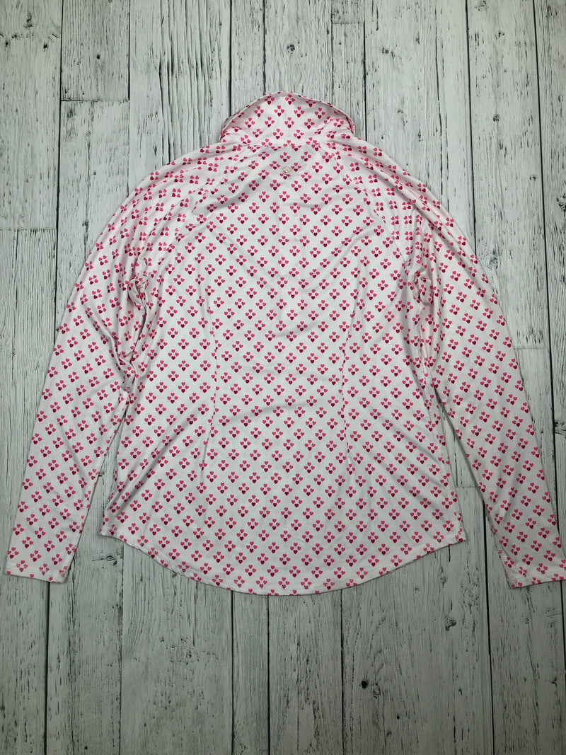 Jofit white pink patterned golf shirt - Hers M
