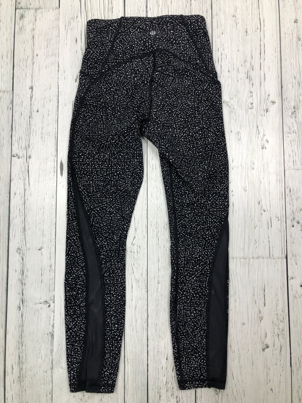 lululemon black white patterned leggings - Hers S/4