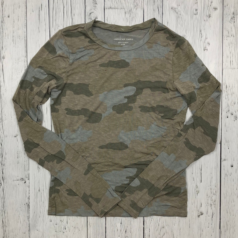 American eagle green camo long sleeve - Hers XS