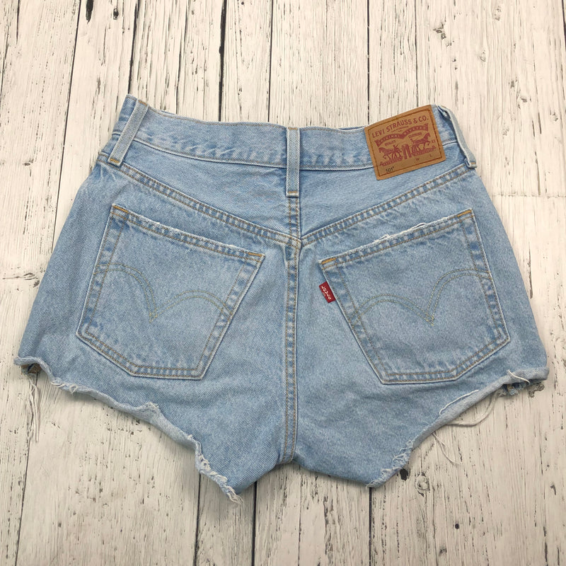 Levi’s 501 Light Wash Distressed Denim Shorts - Hers S/26