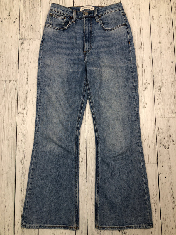 Denim Forum twiggy high rise flare blue jeans - Hers XS/26