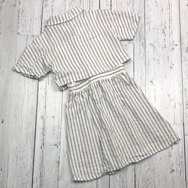 Zara black white striped dress - Girls 10