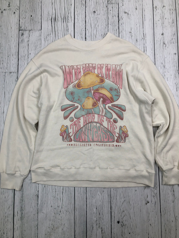 Hollister white graphic sweatshirt - Hers XS