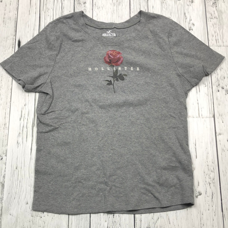 Hollister graphic grey cropped t-shirt - Hers M