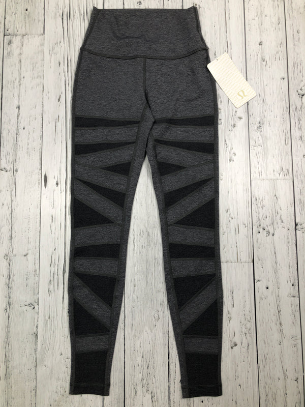 lululemon grey patterned leggings - Hers S/6