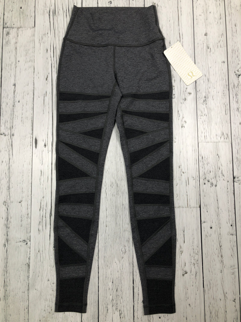 lululemon grey patterned leggings - Hers S/6