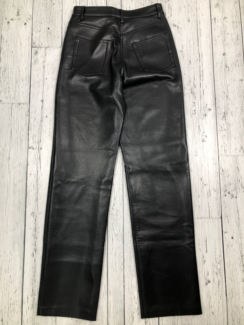 Wilfred Aritzia black leather pants - Hers XS/0