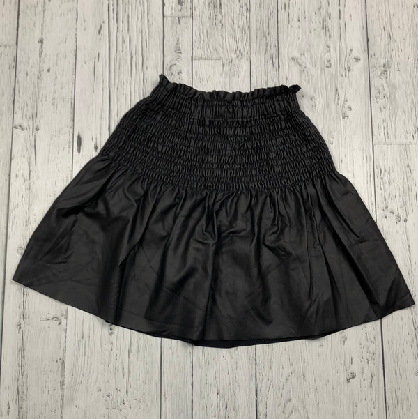 Zara Black Pleather Stretchy Skirt - Girls 11/12