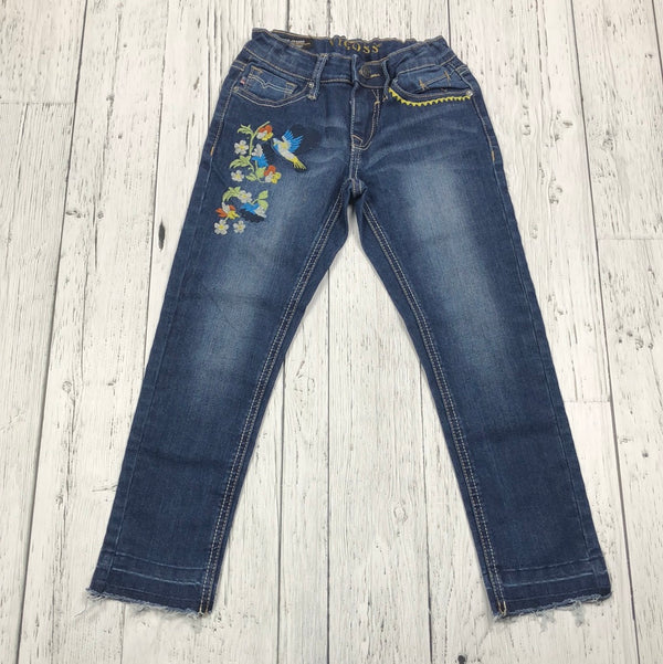 Vigoss Dark Wash Embroidered Jeans - Girls 7