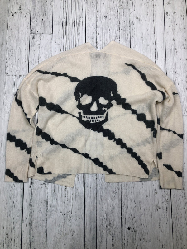 Skull Cashmere white grey patterned sweater - Hers S
