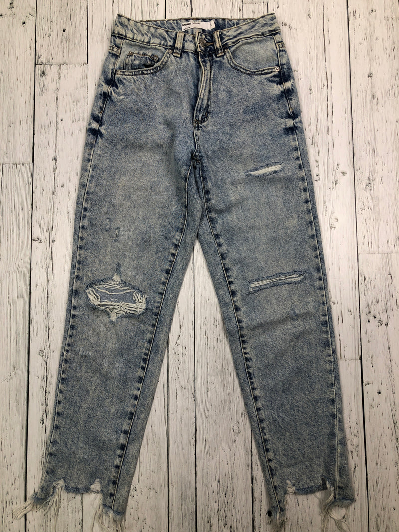 Garage blue distressed mom jeans - Hers XS/0