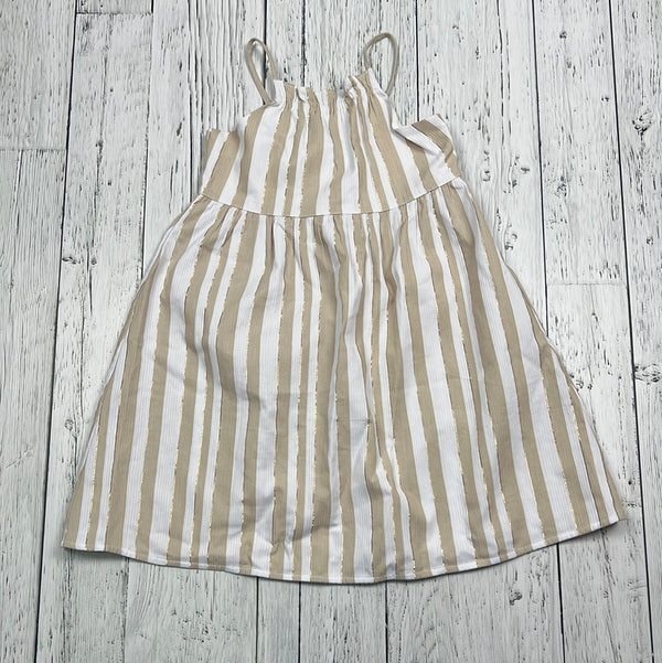 Janie and Jack beige white striped dress - Girls 10