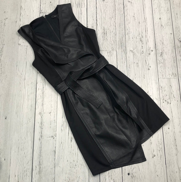 BCBG black leather dress - Hers S