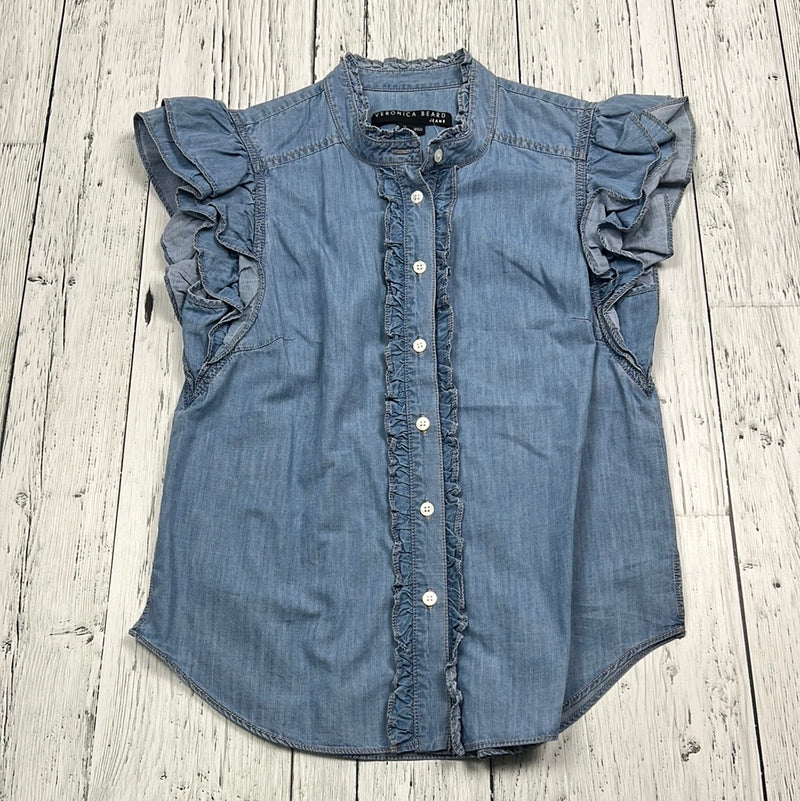 Veronica Beard blue denim shirt - Hers M