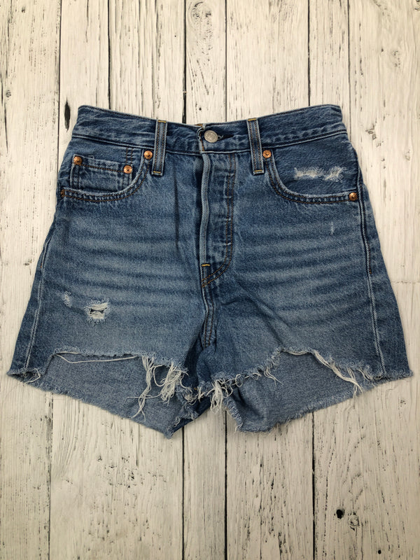 Levi’s ribcage blue denim shorts - Hers XS/25