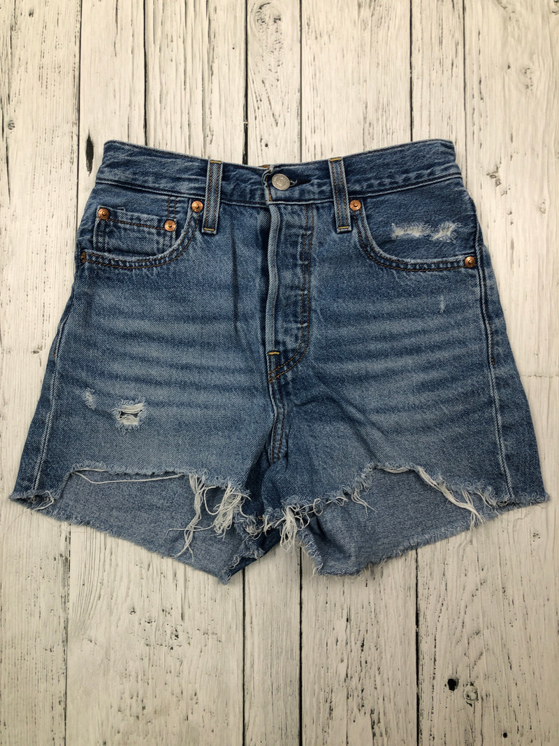 Levi’s ribcage blue denim shorts - Hers XS/25