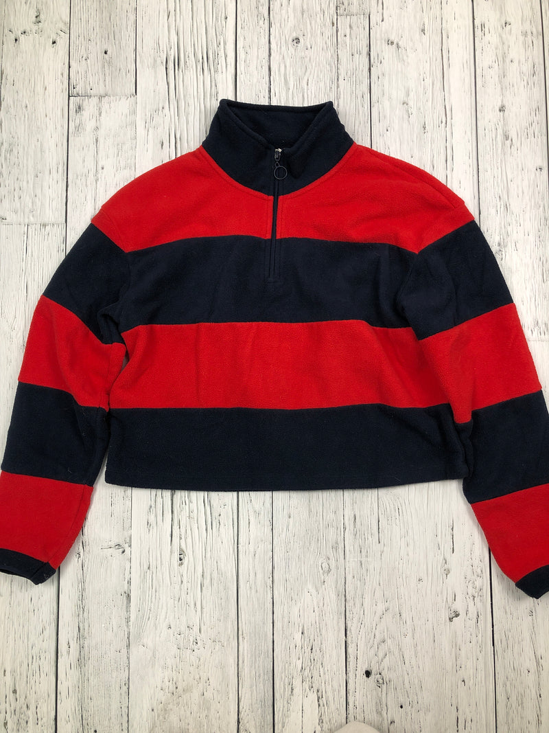 Garage red navy striped sweater - Hers XS