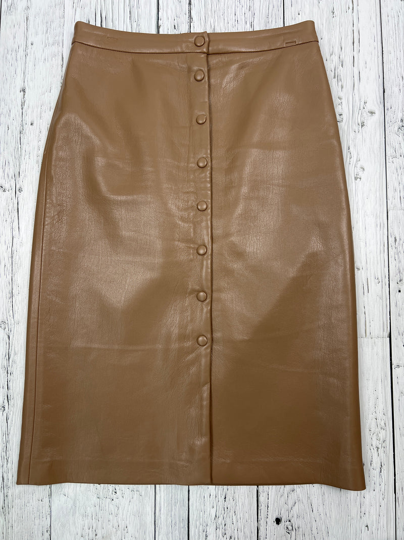 Wilfred Aritzia brown leather skirt - Hers M/8