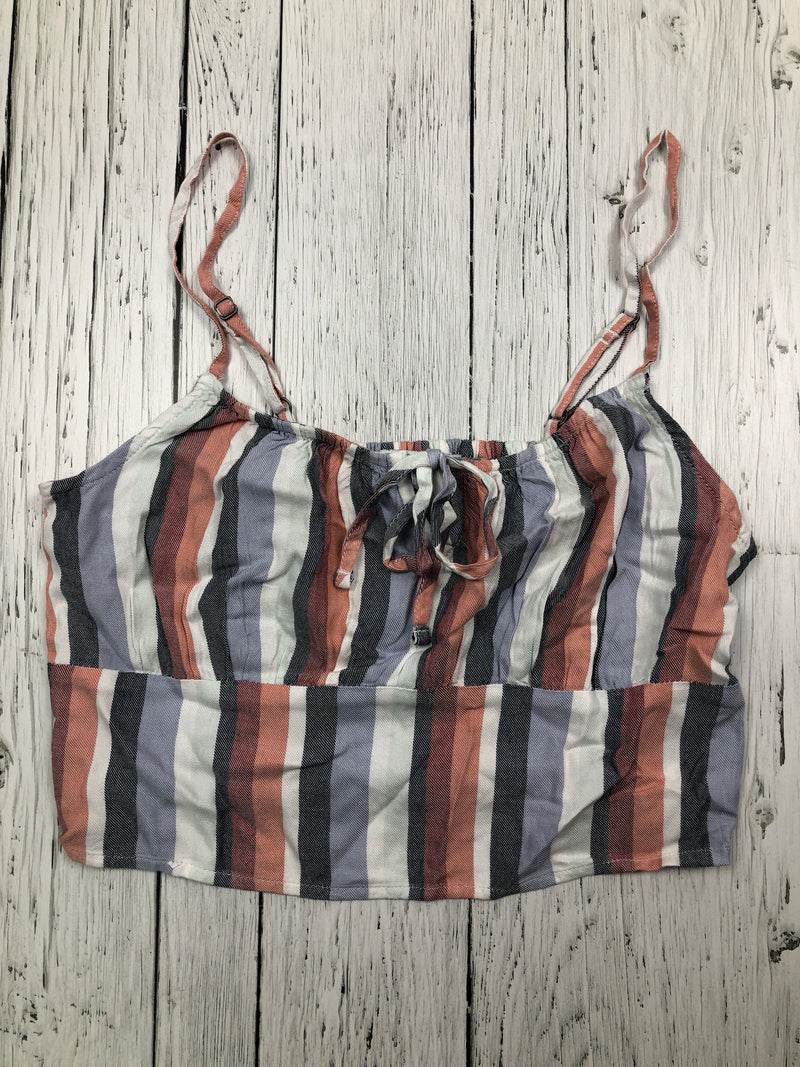 Hollister pink blue striped tank top - Hers S