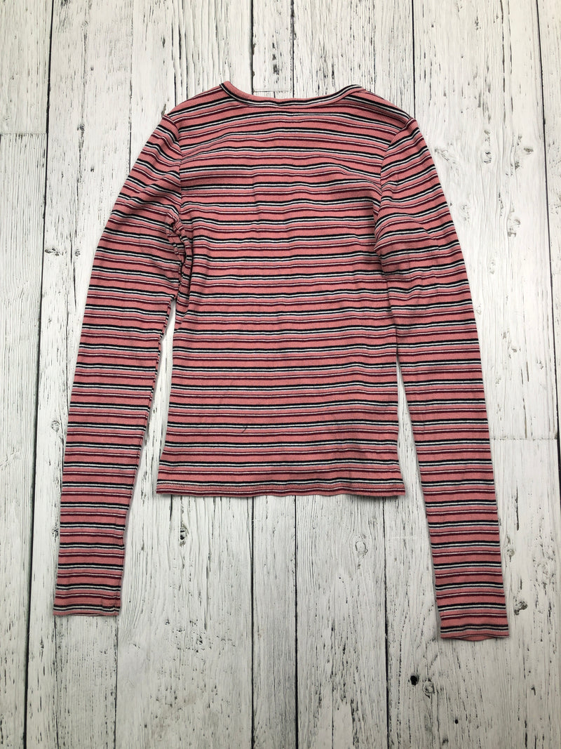 Hollister pink black striped shirt - Hers S