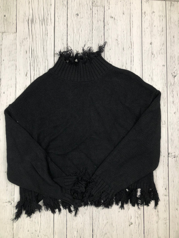 MNG black distressed sweater - Hers S