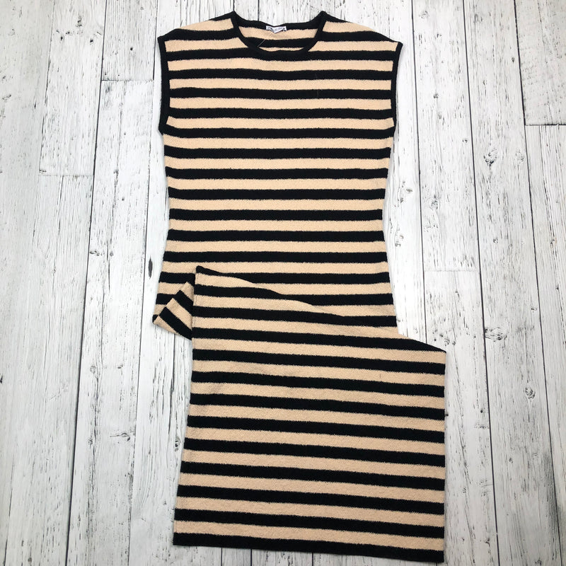 Zara Beige/Black Striped Mesh Dress - Hers L