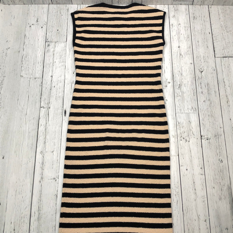 Zara Beige/Black Striped Mesh Dress - Hers L