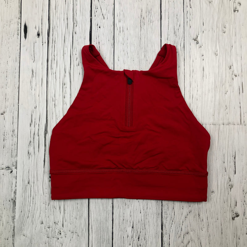 lululemon Red Energy High-Neck Longline Zip-Front Bra - Hers 6