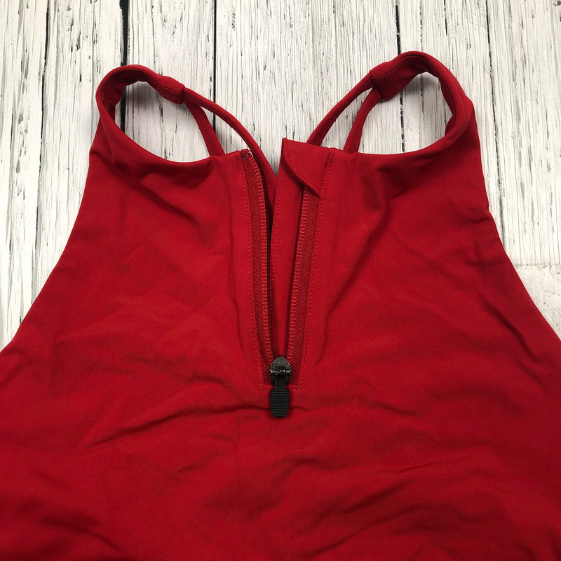 lululemon Red Energy High-Neck Longline Zip-Front Bra - Hers 6