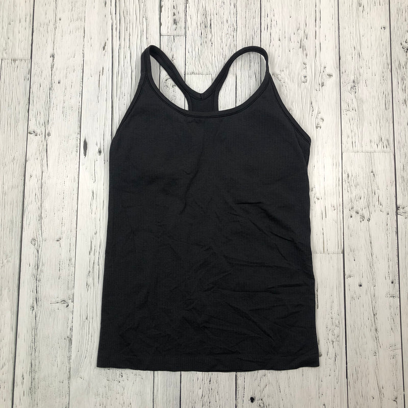 lululemon Black Ribbed Sports Bra Tank Top - Hers 10