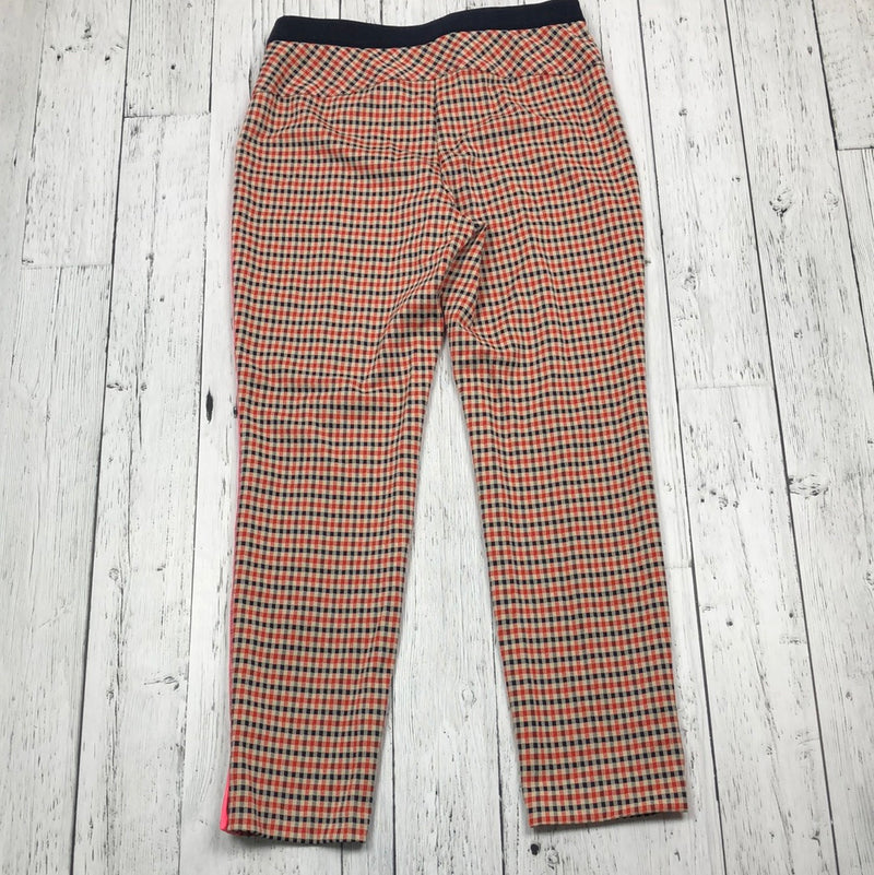 Marccain Sports Leggings Orange/Navy checkered with Pink stitching on the sides - Hers N4/10