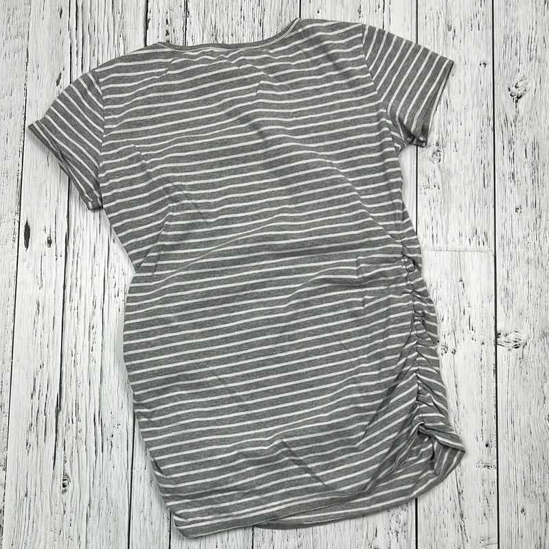 Grey stripe maternity shirt - Ladies S
