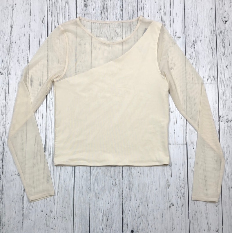 Abercrombie & Fitch Cream long sleeve mesh - Hers M