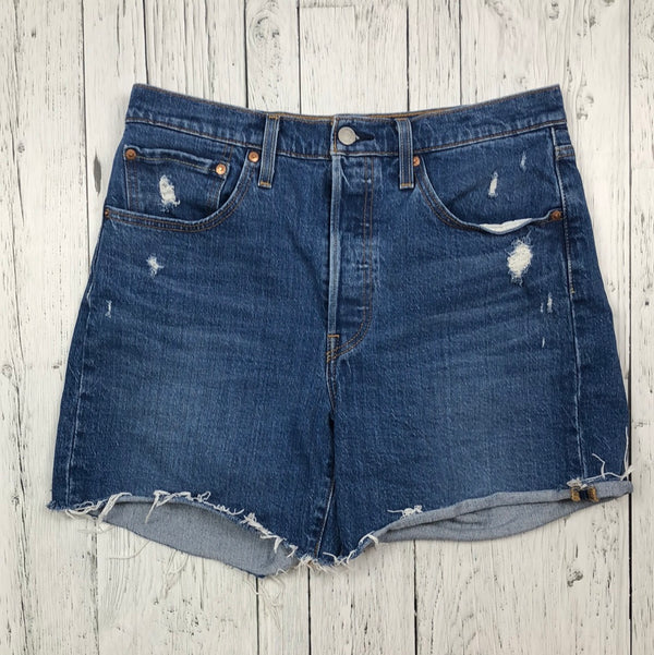 Levi’s blue distressed denim shorts - Hers M/30