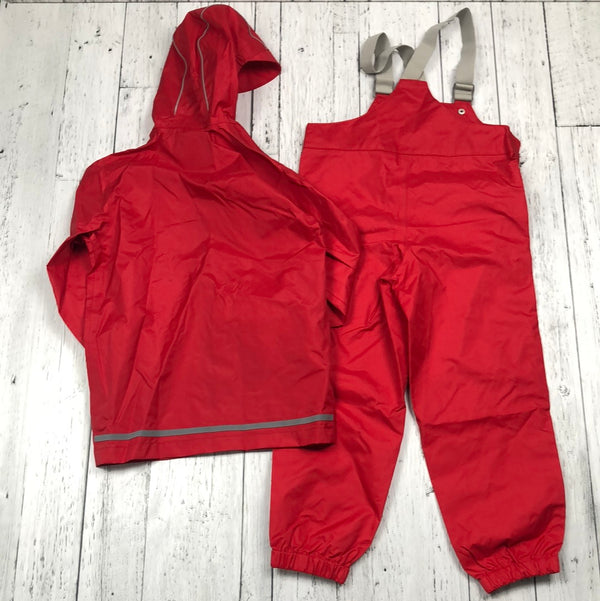 MEC red rain jacket and sleeveless rain suit set - Boys 8