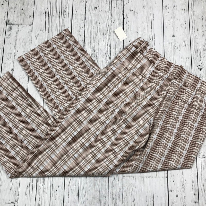Sunday Best Aritzia Brown Plaid Trousers - Hers S/6