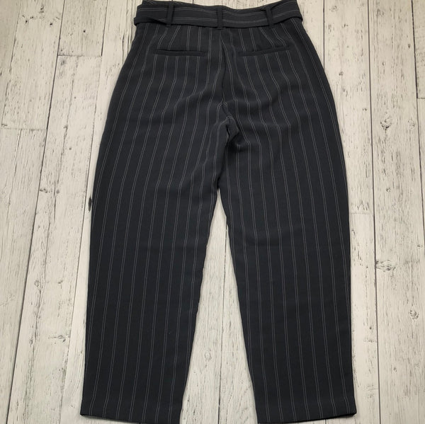 Aritzia Wilfred grey with white striped tie dress pant - Hers M/8
