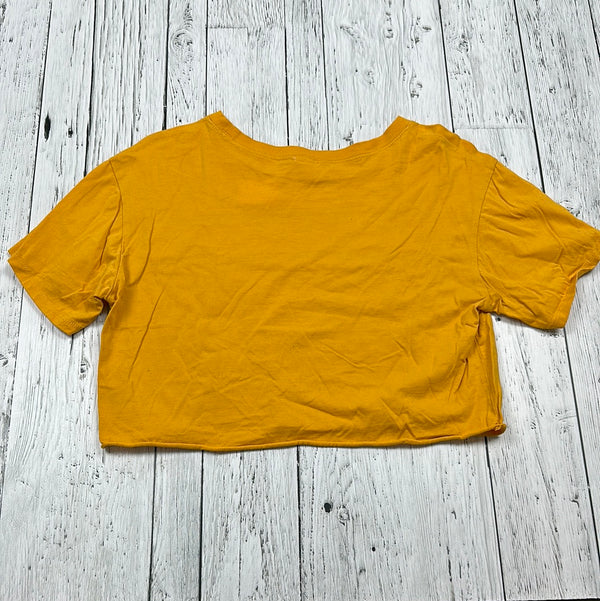Garage Yellow Cropped T-Shirt - Hers M